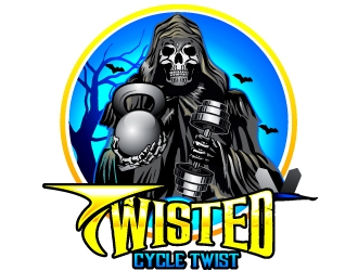 Twisted Cycle Twist or Treat logo design by uttam