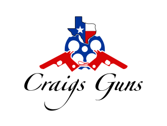 Craigs Guns logo design by Gwerth