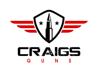 Craigs Guns logo design by JessicaLopes