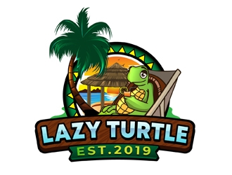 lazy turtle  logo design by DreamLogoDesign