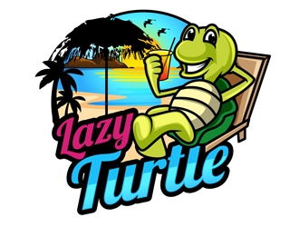 lazy turtle  logo design by DreamLogoDesign