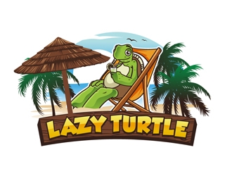 lazy turtle  logo design by DreamLogoDesign