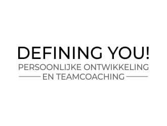Defining You! Persoonlijke ontwikkeling en teamcoaching logo design by dibyo