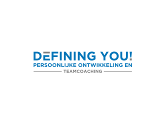 Defining You! Persoonlijke ontwikkeling en teamcoaching logo design by sodimejo