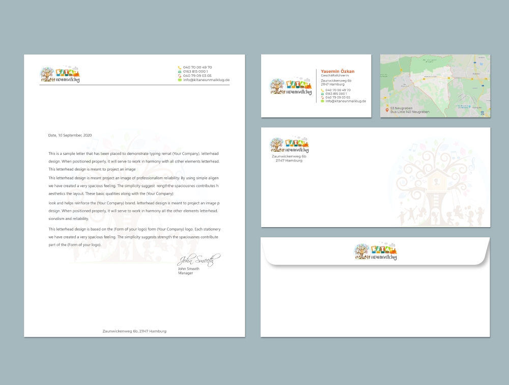 KITA neunmalklug logo design by Boomstudioz