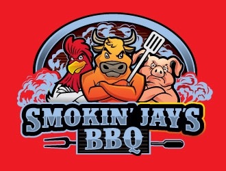 Smokin Jays BBQ logo design by Conception