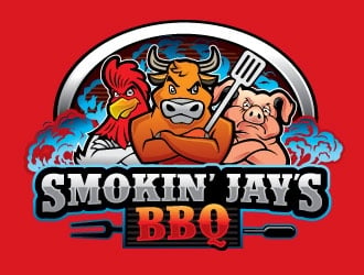 Smokin Jays BBQ logo design by Conception
