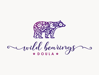 Wild Bearings Doula  logo design by logolady