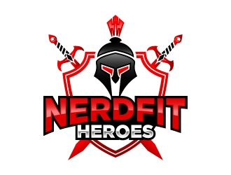 NerdFit Heroes logo design by mewlana