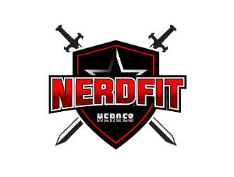 NerdFit Heroes logo design by SOLARFLARE