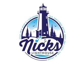 Nicks Lighthouse logo design by DreamLogoDesign