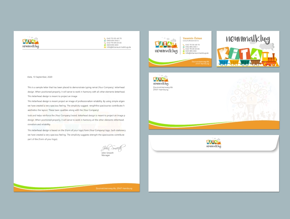 KITA neunmalklug logo design by Boomstudioz