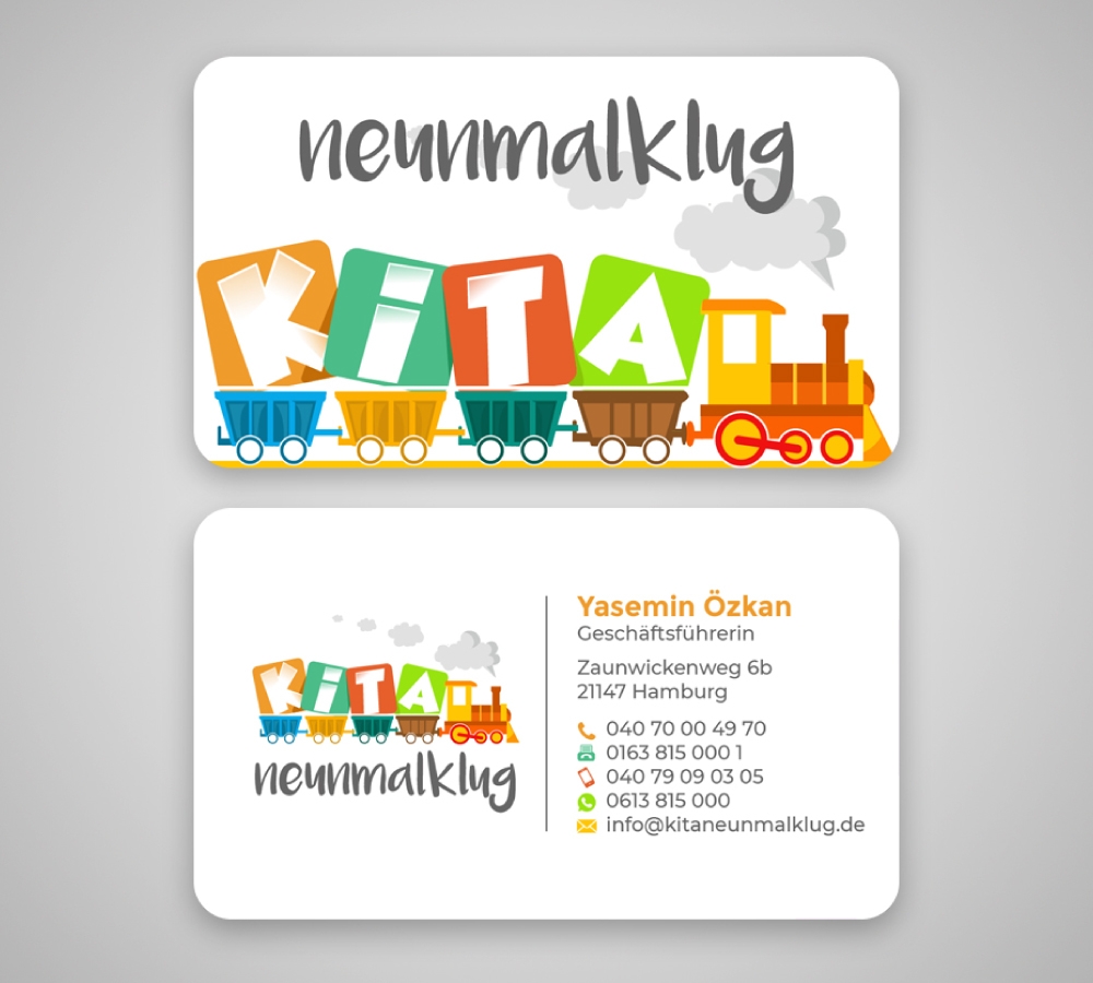 KITA neunmalklug logo design by Boomstudioz