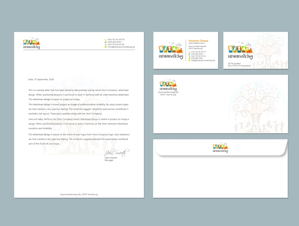 KITA neunmalklug logo design by Boomstudioz