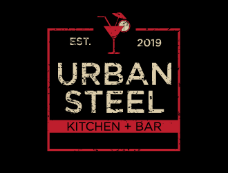 Urban Steel Kitchen   Bar logo design by Erasedink