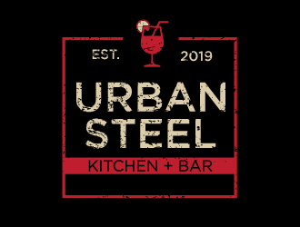 Urban Steel Kitchen   Bar logo design by Erasedink