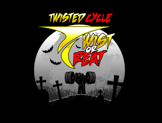 Twisted Cycle Twist or Treat logo design by torresace