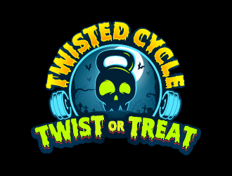 Twisted Cycle Twist or Treat logo design by lestatic22