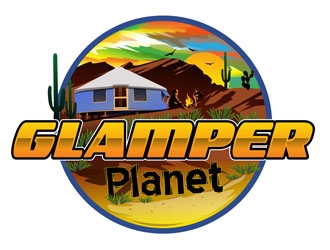 Glamper Planet logo design by DreamLogoDesign