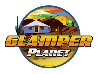 Glamper Planet logo design by DreamLogoDesign
