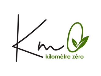Km 0        Kilomètre zéro logo design by neonlamp