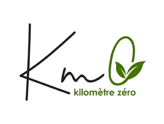 Km 0        Kilomètre zéro logo design by neonlamp