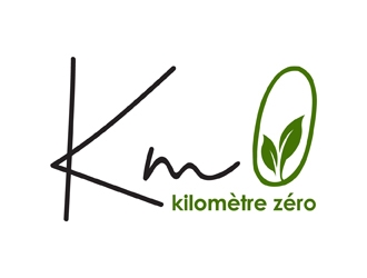 Km 0        Kilomètre zéro logo design by neonlamp