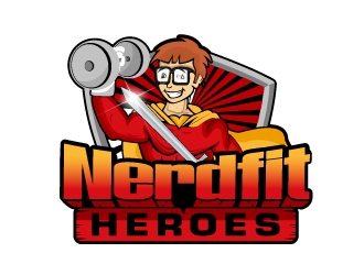 NerdFit Heroes logo design by 35mm