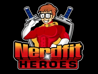 NerdFit Heroes logo design by 35mm