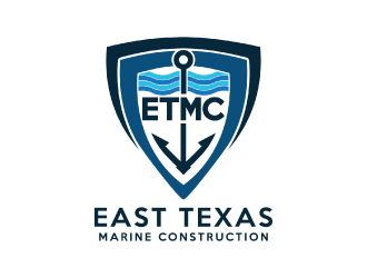 East Texas Marine Construction logo design by nona
