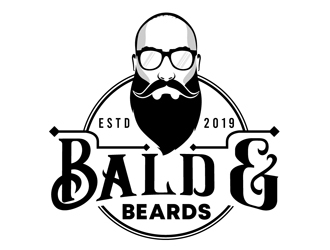 Bald & Beards logo design by DreamLogoDesign