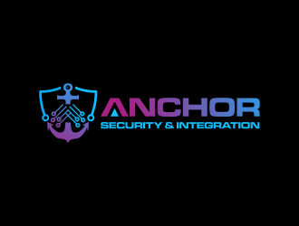 Anchor Security & Integration  logo design by ammad