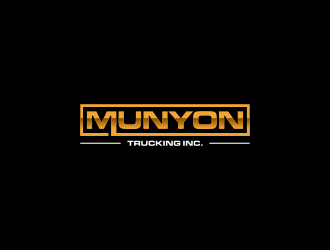 Munyon Trucking Inc. logo design by haidar