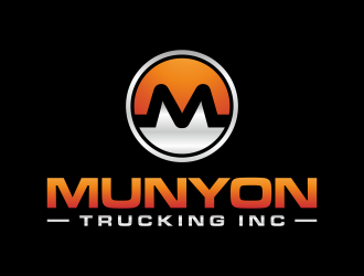 Munyon Trucking Inc. logo design by p0peye