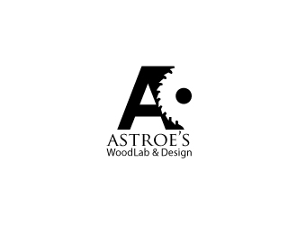 Astroes WoodLab & Design logo design by sanstudio