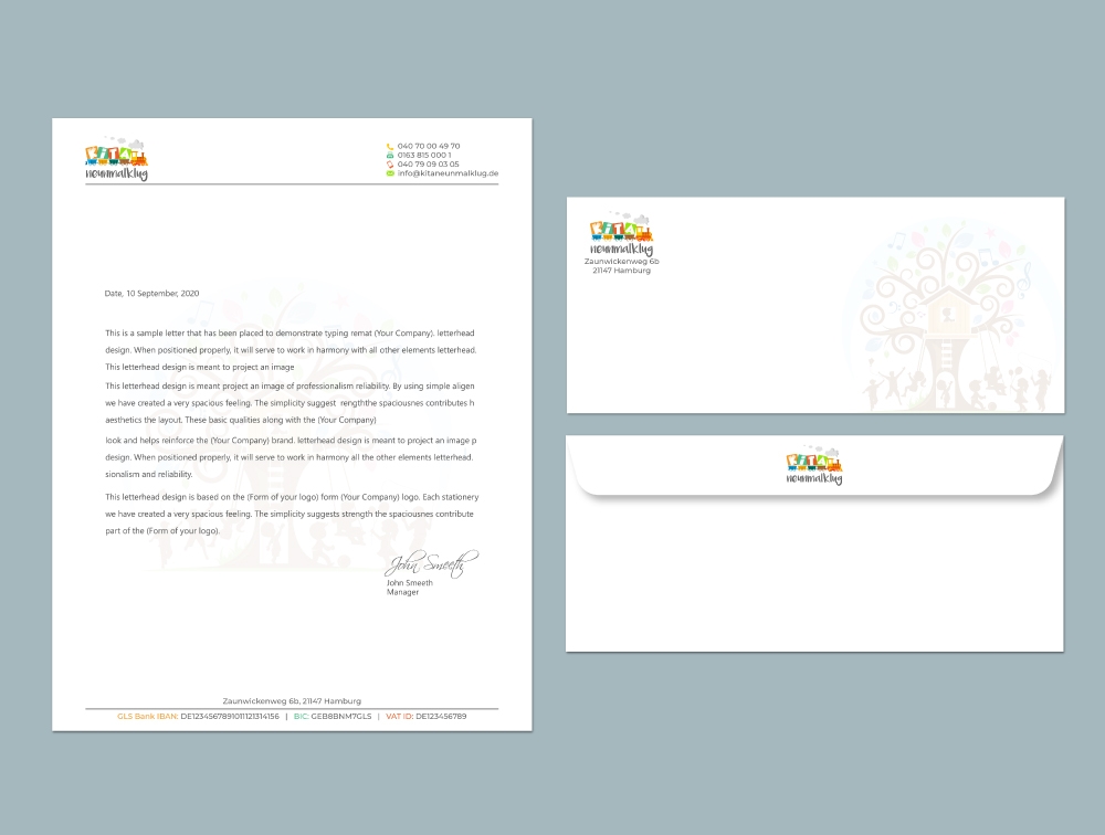 KITA neunmalklug logo design by Boomstudioz