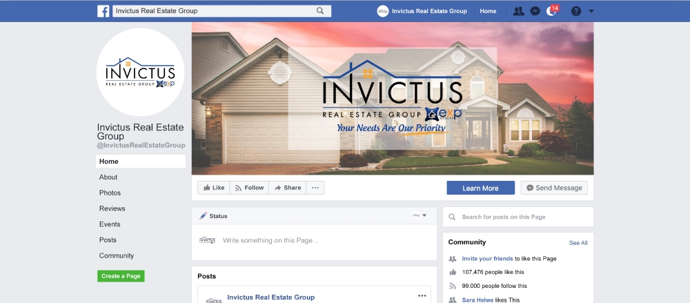 Invictus Real Estate Group logo design by LogOExperT