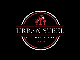 Urban Steel Kitchen   Bar logo design by Erasedink