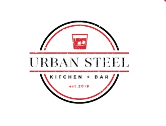 Urban Steel Kitchen   Bar logo design by Erasedink