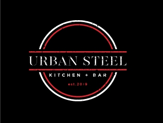 Urban Steel Kitchen   Bar logo design by Erasedink