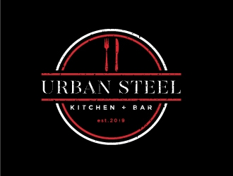 Urban Steel Kitchen   Bar logo design by Erasedink