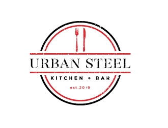 Urban Steel Kitchen   Bar logo design by Erasedink