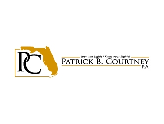 Patrick B. Courtney, P.A. logo design by desynergy