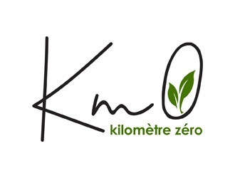 Km 0        Kilomètre zéro logo design by neonlamp