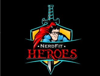 NerdFit Heroes logo design by Suvendu