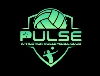 Pulse Athletics Volleyball Club logo design by Gwerth