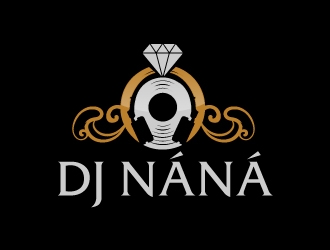DJ NÁNÁ logo design by AamirKhan