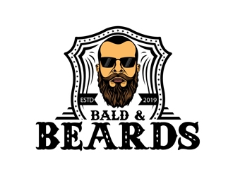 Bald & Beards logo design by DreamLogoDesign