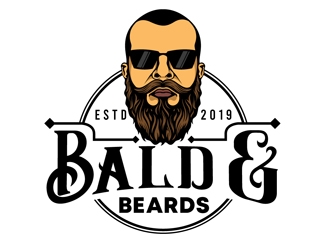 Bald & Beards logo design by DreamLogoDesign
