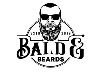 Bald & Beards logo design by DreamLogoDesign